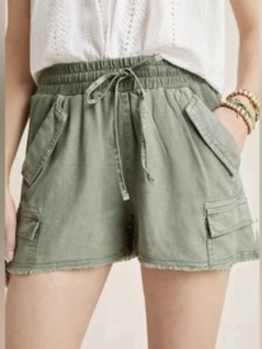 Thread + Supply Tencel Lyocell Sage Green Shorts